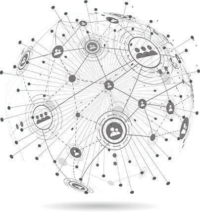Global network connection graphic